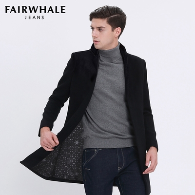 80元优惠券!Mark Fairwhale 马克华菲 秋冬新款 男士中长款羊毛大衣 54.5%羊毛 2.7折 ￥318 - 天猫 | 逛丢 | 实时同步全网折扣