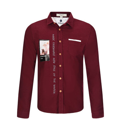 FAIRWHALEJEANS 马克华菲 男衬衫 深红色 男衬衫 男式 7154301077深红色 - FAIRWHALEJEANS 马克华菲正品特卖 - 好乐买限时特卖